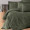 Турецкое постельное белье First Choice сатин-жаккард Nichol Dark Green евро