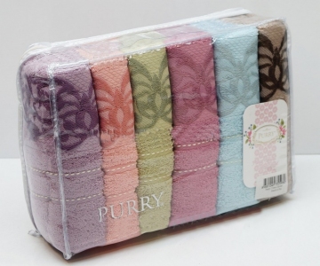 Набор махровых полотенец Sikel 6 штук Purry Cotton Ecose 50x90