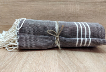 Рушник пештемаль Turkish Towel коричневий 100х180