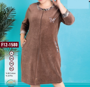 Халат велюровый Cocoon женский 12-1580 Brown