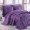 Покрывало шенилловое Gardines 240х260 Ezgi фиолетовое с наволочками 50х70