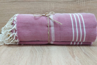 Полотенце пештемаль Turkish Towel розовое 100х180 