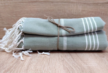 Полотенце пештемаль Turkish Towel оливковое 100х180