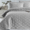Покрывало стеганое EnLora Home ранфорс Fresh Color Cig Gri 225х240 с наволочками 50х70