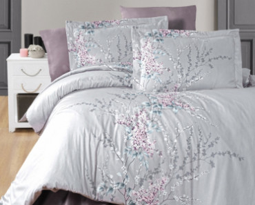 Турецька постільна білизна First Choice Cotton Satin Wisteria lilac євро