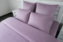 Постільна білизна LARA сатин LUX однотонна євро з простирадлом на резинці 160х200х25 d13257e160 VIOLET 4 наволочки у комплекті 1