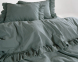 Турецкое постельное белье из вареного хлопка Limasso Stonewashed Ranforse Francesca 200 х 220 см Natural Green 3