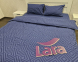 Постельное белье LARA бязь d11297s Ромб Dark Blue семейное 3