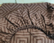 Простынь на резинке LARA бязь Ромб dp11186 Brown 160х200х25 1