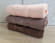 Набор турецких бамбуковых махровых полотенец Zeron 3 штуки 50х90 Bamboo Brown 0