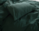 Турецька постільна білизна із вареної бавовни Limasso Stonewashed Ranforse сімейна Dark Green 5