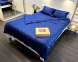 Постельное белье LARA сатин-страйп LUX dark blue d13211е160 с простынью на резинке 160х200х25 евро 0