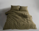 Турецкое постельное белье из вареного хлопка Limasso Stonewashed Ranforse 200 х 220 см Cassandra Olive 0