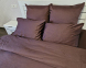 Постільна білизна LARA сатин LUX однотонна євро з простирадлом на резинці 160х200х25 d13260e160 BROWN 4 наволочки у комплекті(копия) 4