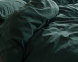 Турецька постільна білизна із вареної бавовни Limasso Stonewashed Ranforse сімейна Dark Green 3