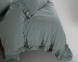 Турецкое постельное белье из вареного хлопка Limasso Stonewashed Ranforse Francesca 200 х 220 см Natural Green 4