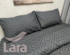 Постільна білизна LARA бязь d11221s Ромб Dark Gray сімейна 2