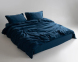 Турецкое постельное белье из вареного хлопка Limasso Stonewashed Ranforse семейное Dress Blue 7