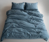 Турецкое постельное белье из вареного хлопка Limasso Stonewashed Ranforse семейное Akdeniz Mavisi 2