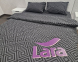 Постельное белье LARA бязь d11296s Ромб Black семейное 3
