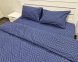 Постельное белье LARA бязь d11297s Ромб Dark Blue семейное 1