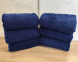 Набор турецких махровых однотонных полотенец Zeron 6 штук 50х90 Dark Blue плотность 500 г/м2 2