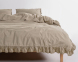 Турецька постільна білизна із вареної бавовни Limasso Stonewashed 200 х 220 см Sicilia Oxford Tan 0