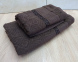 Набор турецких махровых полотенец 50х90+70х140 Gulcan Jacquard Cotton Lux Yeni Grek Brown 2