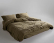 Турецкое постельное белье из вареного хлопка Limasso Stonewashed Ranforse семейное Olive 2