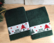 Набор новогодних полотенец Gulcan 50x90+70х140 Merry Christmas Tree Green 0