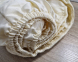 Простынь на резинке LARA сатин LUX dp13259 BEIGE 160х200+25 см 5