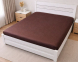 Простынь на резинке LARA сатин LUX dp13260 BROWN 160х200+25 см 0