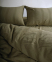 Турецкое постельное белье из вареного хлопка Limasso Stonewashed Ranforse 200 х 220 см Cassandra Olive 5