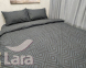 Постільна білизна LARA бязь d11221e Ромб Dark Gray євро 0