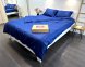 Постельное белье LARA сатин-страйп LUX dark blue d13211е160 с простынью на резинке 160х200х25 евро 2