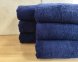 Набір турецьких махрових однотонних рушників Zeron 3 штуки 50х90 + 3 штуки 70х140 Dark Blue щільність 500 г/м2 0