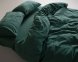 Турецкое постельное белье из вареного хлопка Limasso Stonewashed Ranforse семейное Dark Green 4