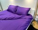 Постільна білизна LARA сатин-страйп LUX violet d13226е160 з простирадлом на резинці 160х200х25 євро 0