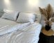 Постельное белье LARA сатин-страйп LUX light gray d13177е160 с простынью на резинке 160х200х25 евро 0