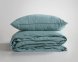 Турецька постільна білизна із вареної бавовни Limasso Stonewashed Ranforse сімейна Mineral Blue 5