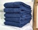 Набор турецких махровых однотонных полотенец Zeron 3 штуки 70х140 синий плотность 550 г/м2 3