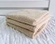 Набор турецких махровых однотонных полотенец Zeron 3 штуки 70х140 Beige плотность 450 г/м2 0