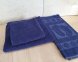 Набір турецьких махрових однотонних рушників Zeron 50х90+70х140+50х70 Dark Blue щільність 500 г/м2 1