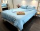 Постельное белье LARA сатин-страйп LUX light blue d13209р полуторный 4