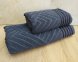 Набір турецьких махрових рушників 50х90+70х140 Gulcan Jacquard Cotton Lux Yeni Cizgili Antrasit 0