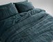 Турецька постільна білизна із вареної бавовни Limasso Stonewashed Ranforse 200 х 220 см Coastal Trio Dark Green 5