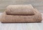 Набір турецьких махрових рушників Zeron 50х90+70х140 світло-коричневий щільність 550 г/м2 1