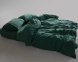 Турецкое постельное белье из вареного хлопка Limasso Stonewashed Ranforse семейное Dark Green 2