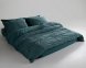 Турецька постільна білизна із вареної бавовни Limasso Stonewashed Ranforse 200 х 220 см Coastal Trio Dark Green 0