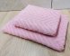 Набір турецьких махрових рушників Zeron 50х90+70х140 Zikzak Desen Pink 0